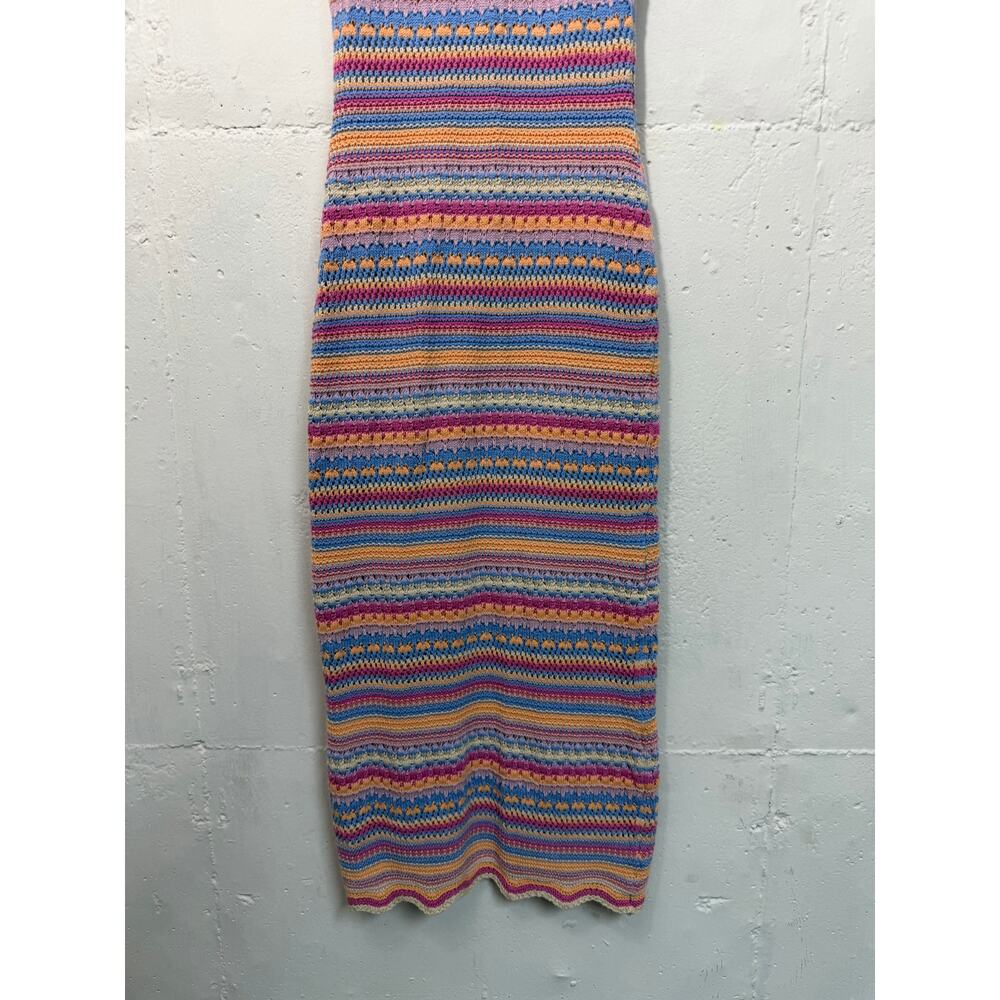 Z Supply Santa Cruz Stripe Midi Dress Womens XS Knit Crochet - Picture 7 of 9